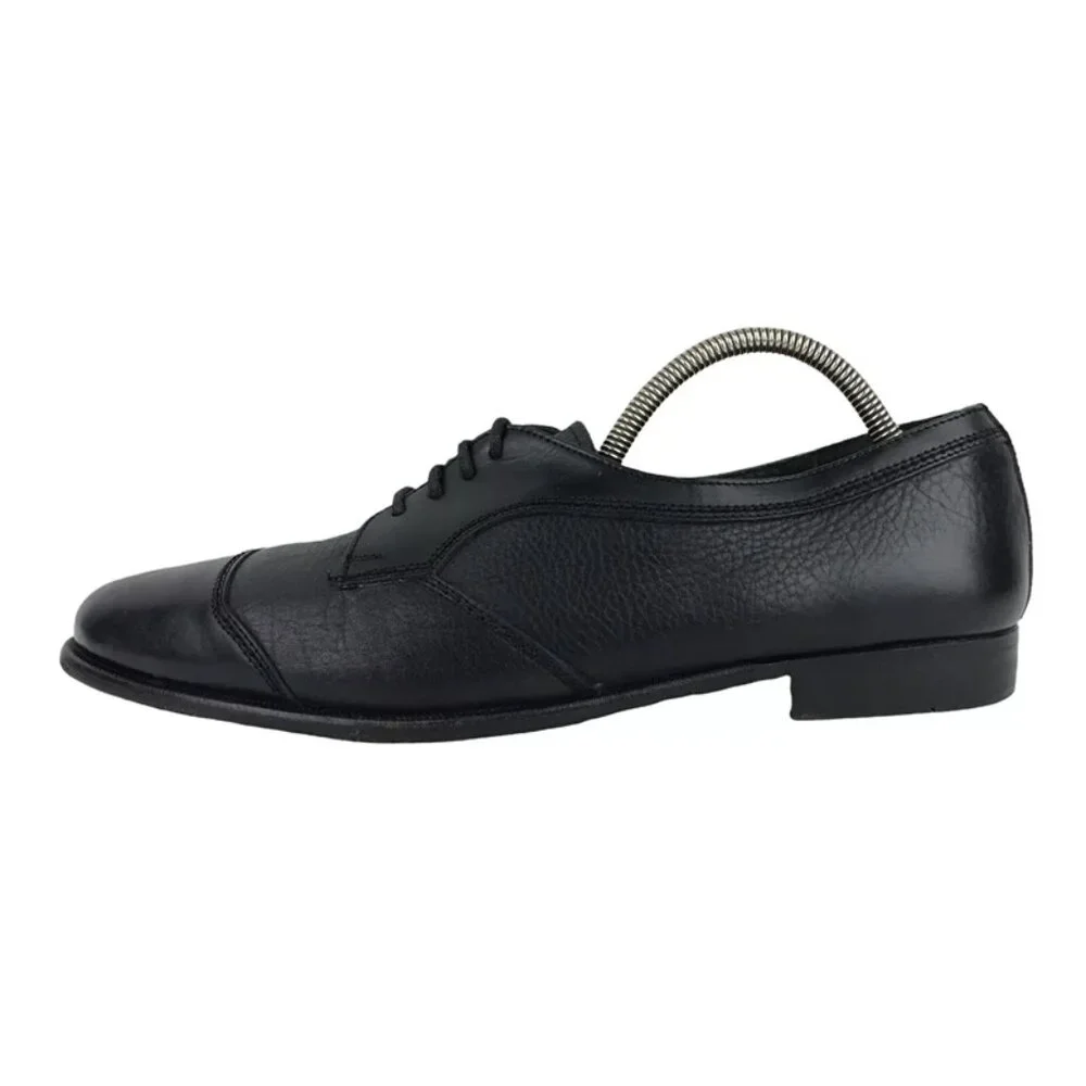 Jarman International Collection Mens Black Leather Oxford Dress‎ Shoes Size 10.5